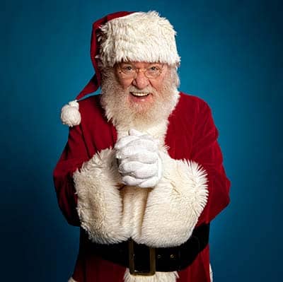 A picture of a happy Santa Claus.