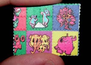 LSD on blotter paper