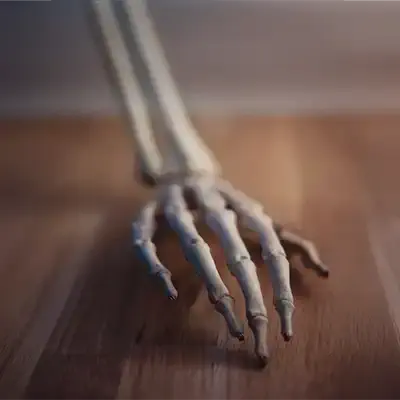  Skeleton of a hand.