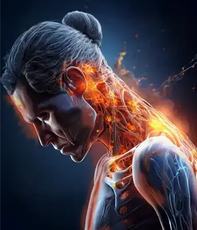  Adult man in pain from detox.